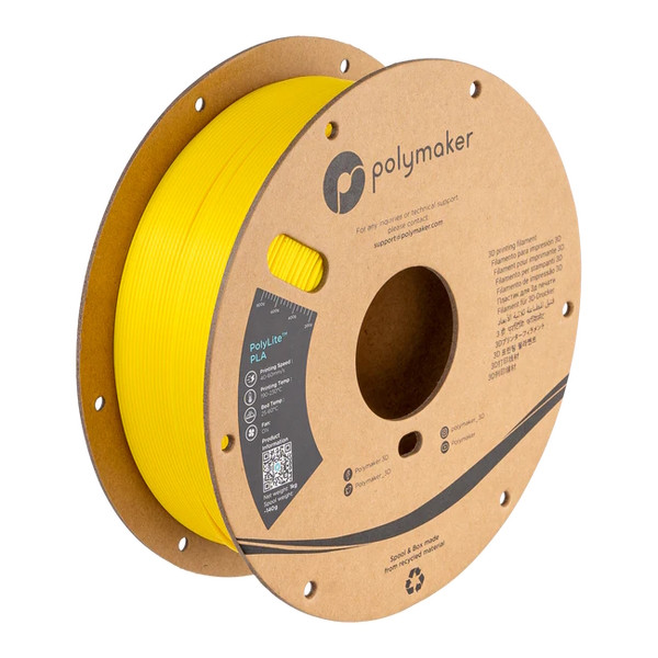 Polymaker PolyLite yellow Silk PLA filament 1.75mm, 1kg PA03016 DFP14326 - 1