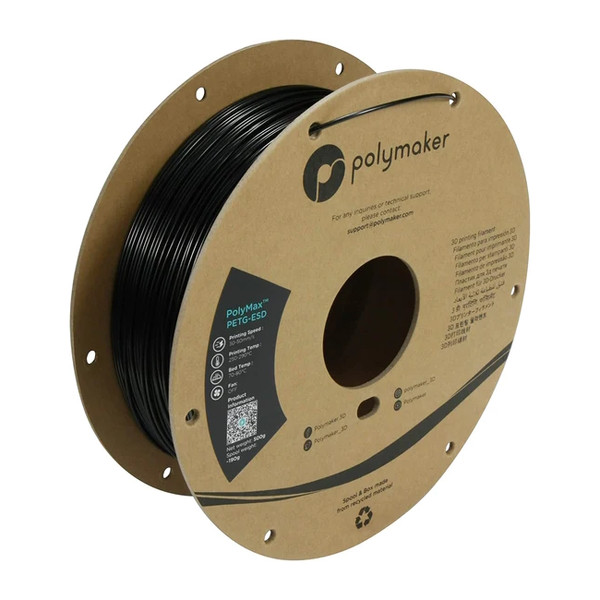 Polymaker PolyMax Tough black PETG-ESD filament 1.75mm, 0.5kg PB03001 DFP14300 - 1