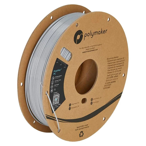 Polymaker PolyMax grey Tough PC filament 1.75mm, 0.75kg PC02005 DFP14366 - 1