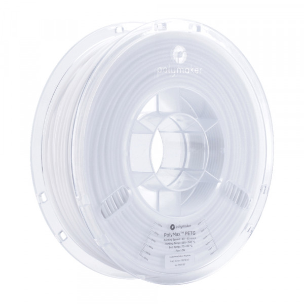 Polymaker PolyMax white PETG filament 2.85mm, 0.75kg DFP14097 - 1