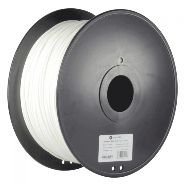 Polymaker PolyMax white PLA filament 1.75mm, 3kg 70160 PM70160 DFP14120 - 1