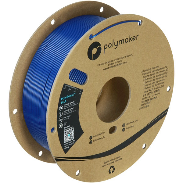 Polymaker PolySonic blue PLA filament 1.75mm, 1kg PA12004 DFP14378 - 1