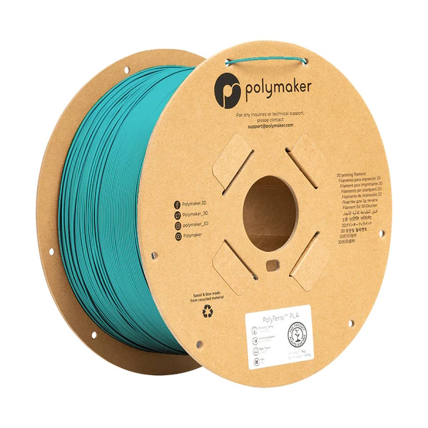 Polymaker PolyTerra arctic teal PLA filament 1.75mm, 3kg PA04012 DFP14356 - 1