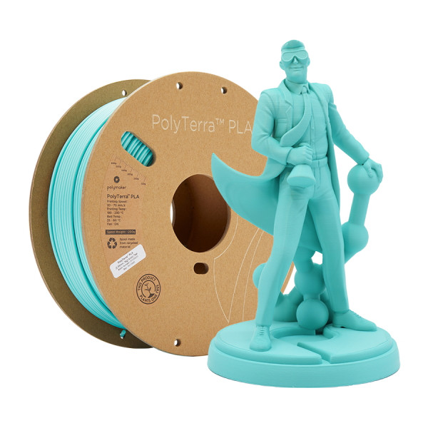 Polymaker PolyTerra arctic teal PLA filament 2.85mm, 1kg 70845 DFP14165 - 1