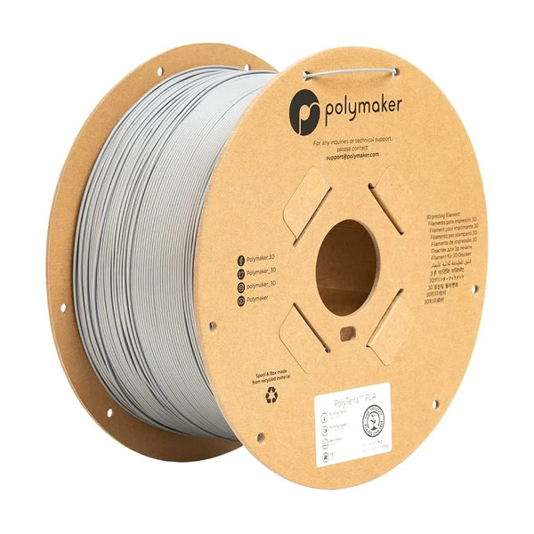 Polymaker PolyTerra fossil grey PLA filament 1.75mm, 3kg PA04009 DFP14354 - 1