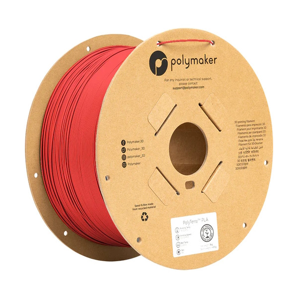 Polymaker PolyTerra lava red PLA filament 1.75mm, 3kg PA04010 DFP14355 - 1