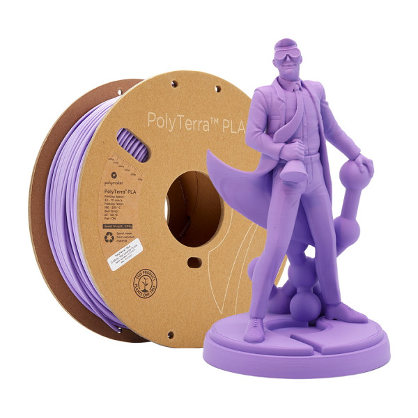 Polymaker PolyTerra lavendar PLA filament 2.85mm, 1kg 70853 DFP14167 - 1