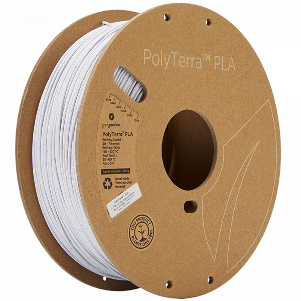 Polymaker PolyTerra marble-white PLA filament 1.75mm, 1kg 70941 DFP14234 - 1