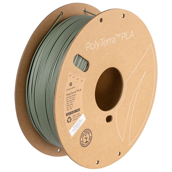 Polymaker PolyTerra muted green PLA filament 1.75mm, 1kg PA04003 DFP14347 - 1