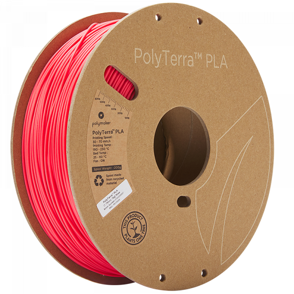 Polymaker PolyTerra rose PLA filament 1.75mm, 1kg 70905 DFP14238 - 1