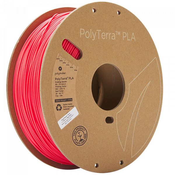 Polymaker PolyTerra rose PLA filament 2.85mm, 1kg 70906 DFP14239 - 1