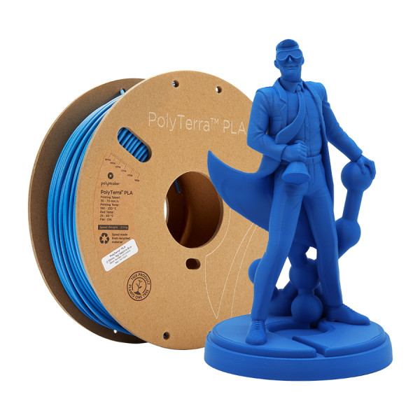 Polymaker PolyTerra sapphire blue PLA filament 1.75mm, 1kg 70828 DFP14144 - 1