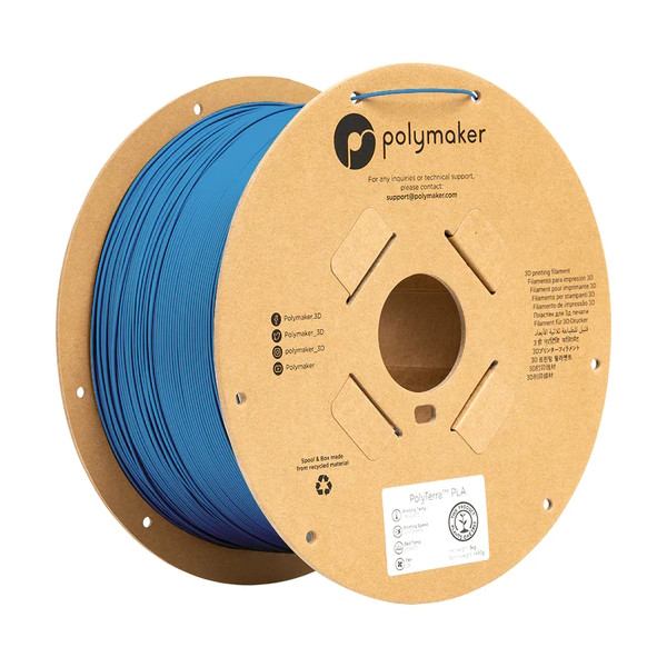 Polymaker PolyTerra sapphire blue PLA filament 1.75mm, 3kg PA04011 DFP14357 - 1