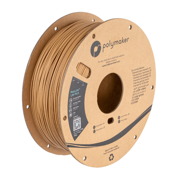 Polymaker Polylite wood LW-PLA filament 1.75mm, 0.8kg DFP16152 - 1