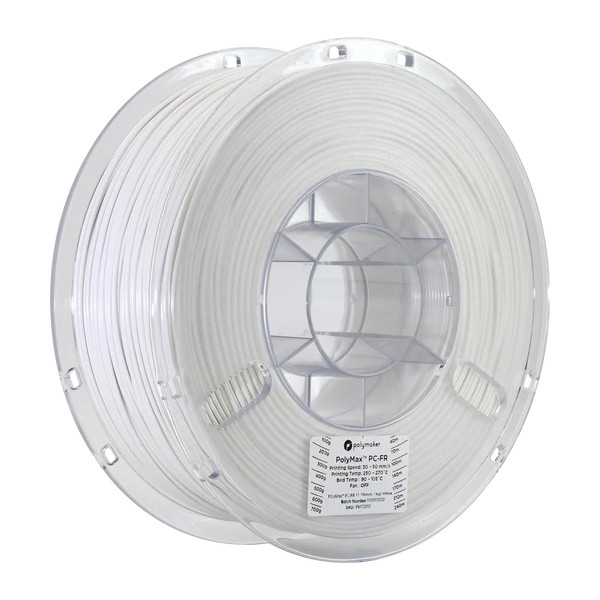 Polymaker Polymax white PC-FR filament 1.75mm, 1kg PC03002 DFP14365 - 1