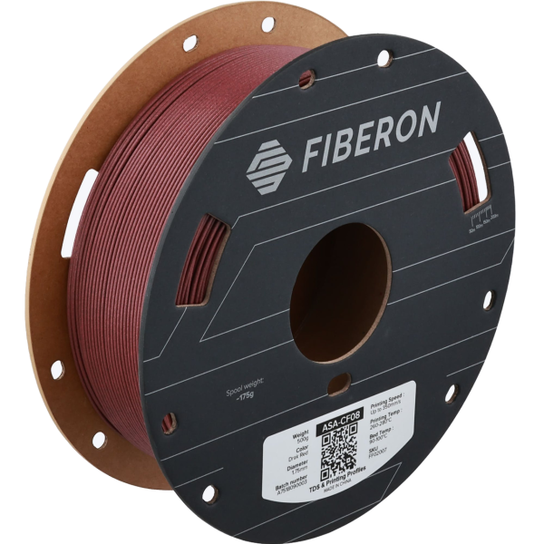 Polymaker dark red Fiberon ASA-CF08 filament 1.75mm, 0.5kg DFP14579 - 1