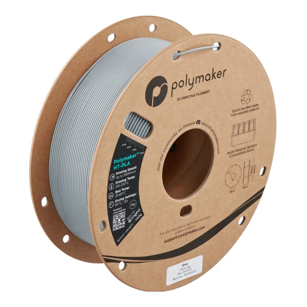 Polymaker grey HT-PLA filament 1.75mm, 1kg DFP16138 - 1