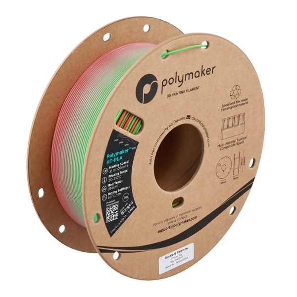 Polymaker rainbow HT-PLA filament 1.75mm, 1kg DFP16146 - 1