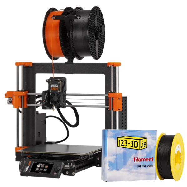 Prusa Original Prusa MK4 3D Printer & 123-3D black PLA filament, 1.1kg  DKI00236 - 1