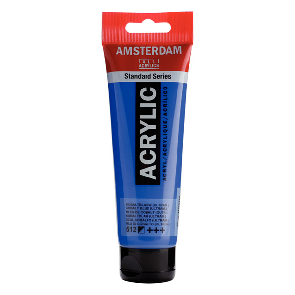 Talens Amsterdam cobalt blue ultramarine acrylic paint, 120ml 220645 - 1