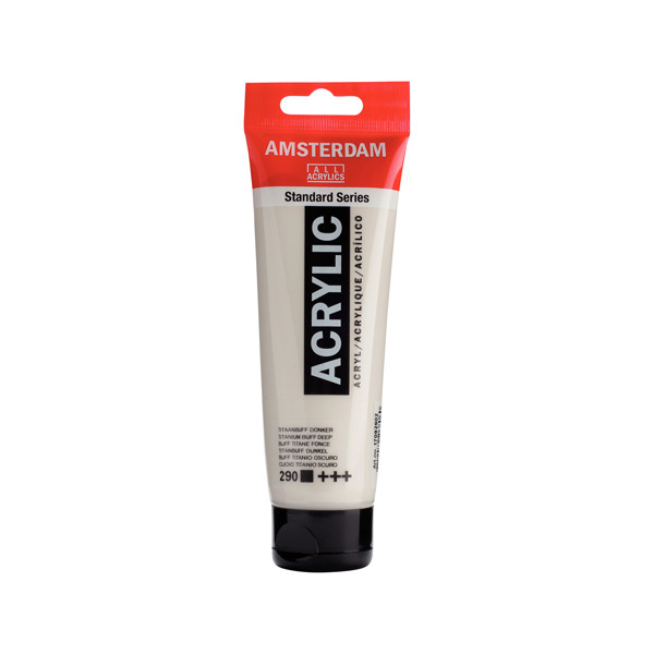 Talens Amsterdam dark titanium buff acrylic paint, 120ml 220621 - 1