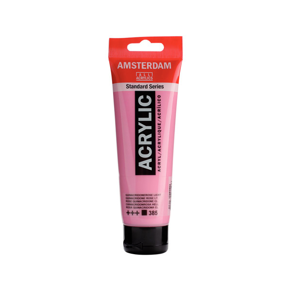 Talens Amsterdam light quinacridone rose acrylic paint, 120ml 220635 - 1