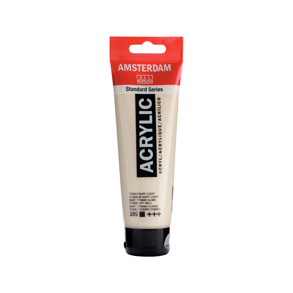 Talens Amsterdam light titanium buff acrylic paint, 120ml 220620 - 1
