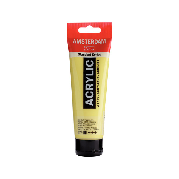 Talens Amsterdam nickel titanium yellow acrylic paint, 120ml 220616 - 1