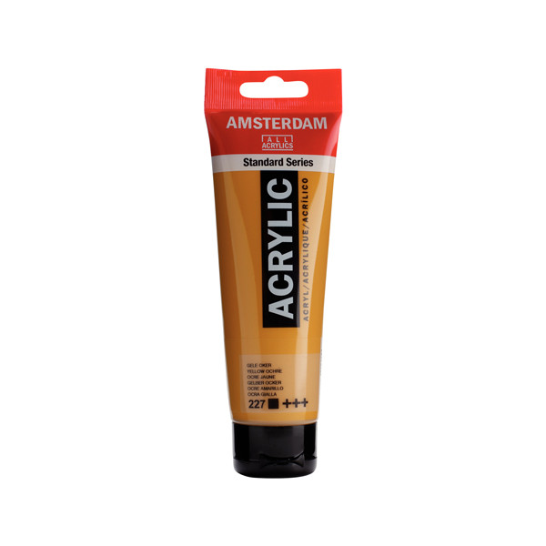 Talens Amsterdam ochre yellow acrylic paint, 120ml 220604 - 1