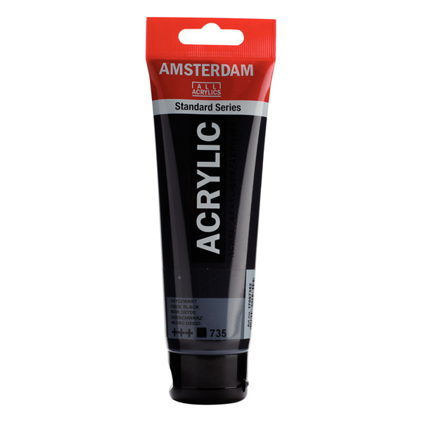 Talens Amsterdam oxide black acrylic paint, 120ml 220675 - 1
