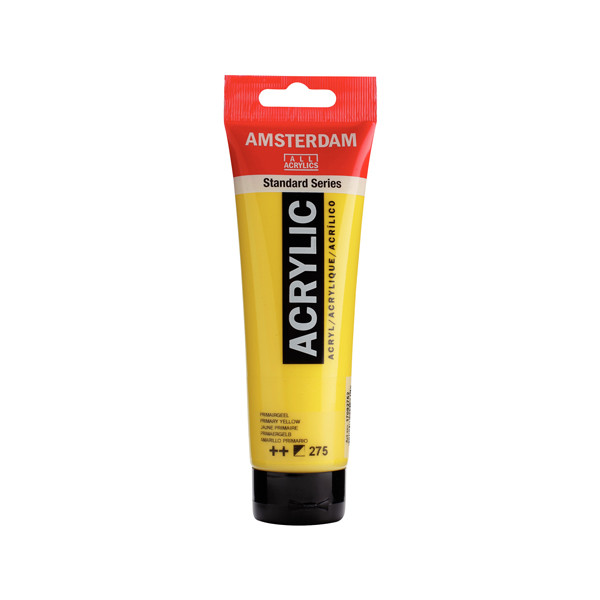 Talens Amsterdam primary yellow acrylic paint, 120ml 220617 - 1