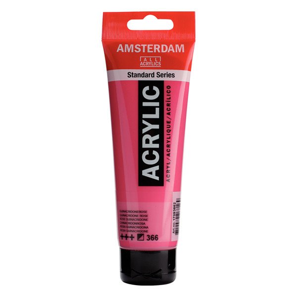 Talens Amsterdam quinacridone rose acrylic paint, 120ml 220632 - 1
