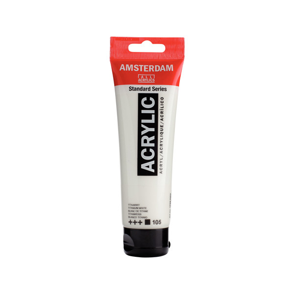 Talens Amsterdam titanium white acrylic paint, 120ml 220600 - 1