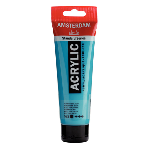 Talens Amsterdam turquoise blue acrylic paint, 120ml 220648 - 1