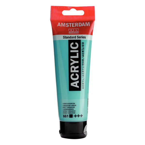 Talens Amsterdam turquoise green acrylic paint, 120ml 220668 - 1