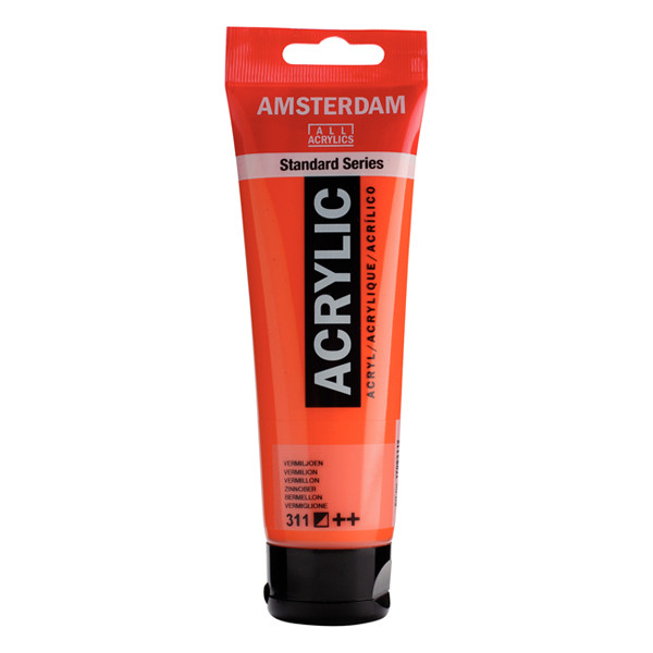 Talens Amsterdam vermilion acrylic paint, 120ml 220623 - 1