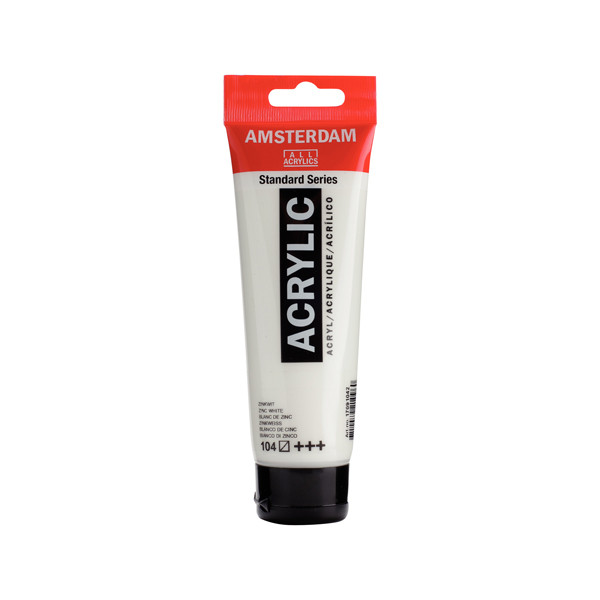 Talens Amsterdam zinc white acrylic paint, 120ml 220599 - 1