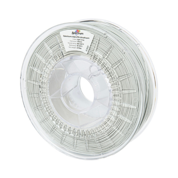 Spectrum light grey LW-ASA UltraFoam filament 1.75mm, 0.75kg DFP16188 - 1