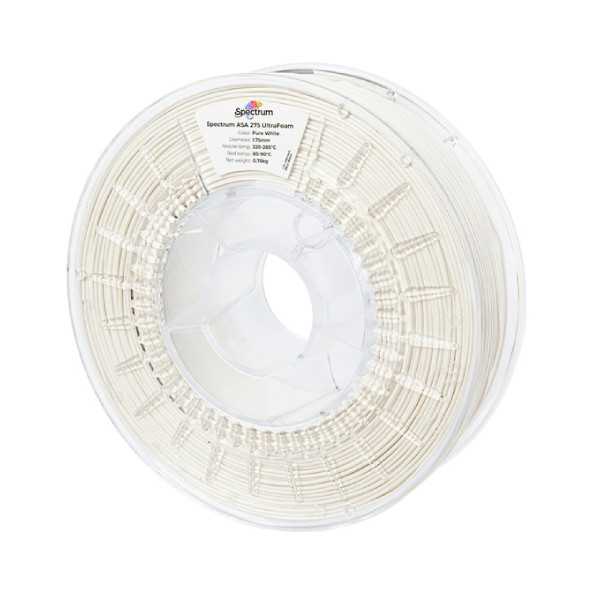 Spectrum pure white LW-ASA UltraFoam filament 1.75mm, 0.75kg DFP16191 - 1