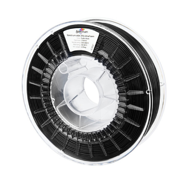 Spectrum traffic black LW-ASA UltraFoam filament 1.75mm, 0.75kg DFP16187 - 1