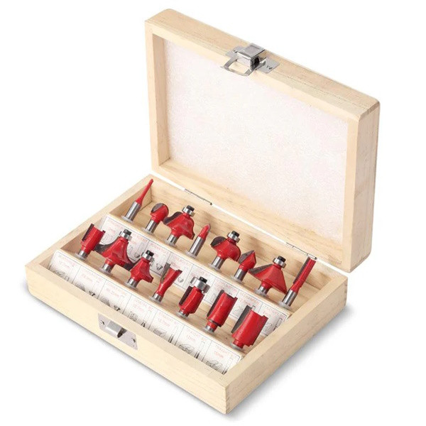 Two Trees 6.35mm Milling Bits for Woodworking (15-pack) DAR02462 - 1