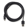 USB A to mini USB black USB 2.0 cable, 3m DDK00124 - 1