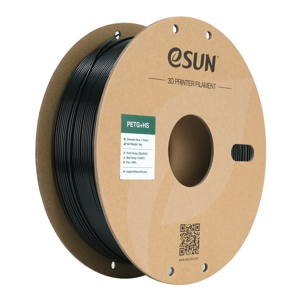 eSUN black ePETG+HS filament 1.75mm, 1kg DFE20361 - 1