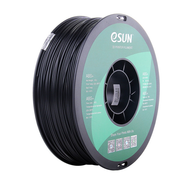 eSun black ABS+ filament 1.75mm, 1kg ABS175B1 DFE20031 - 1