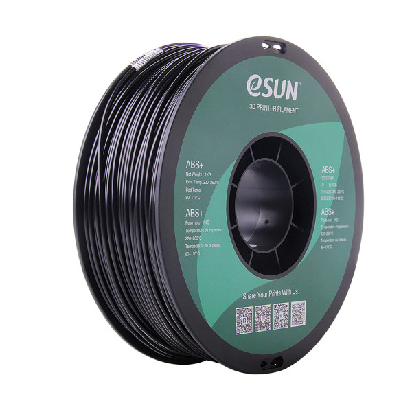 eSun black ABS+ filament 2.85mm, 1kg ABS285B1 DFE20033 - 1