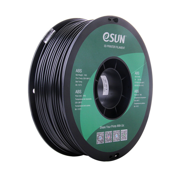 eSun black ABS filament 2.85mm, 1kg ABS285B1 DFE20013 - 1