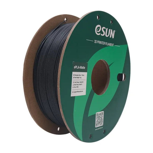 eSun deep black ePLA-Matte filament 1.75mm, 1kg  DFE20249 - 1