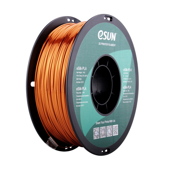 eSun eSilk copper PLA filament 1.75mm, 1kg PLA-SK175CO1P1 DFE20193 - 1