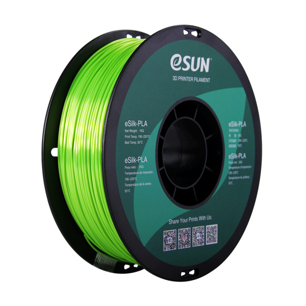 eSun eSilk lime green PLA filament 1.75mm, 1kg eSilk-PLA175LI1 DFE20199 - 1