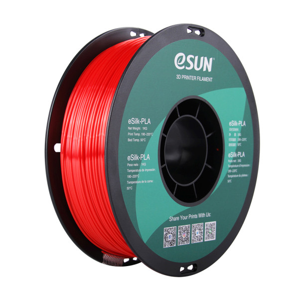 eSun eSilk red PLA filament 1.75mm, 1kg eSilk-PLA175R1 DFE20202 - 1